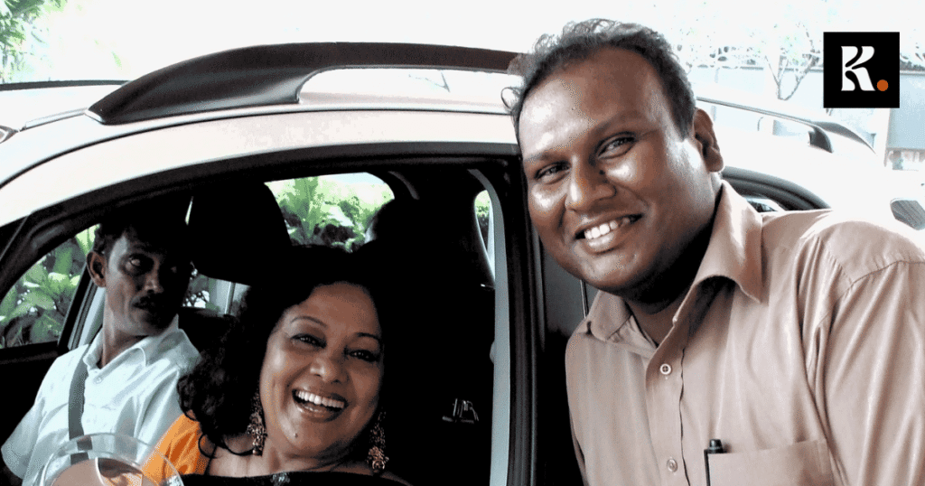ඒක හරියට යුද්ධයක් සැලසුම් කරනවා වගේ - දමින්ද ඩී. මඩවල At the Akasa Kusum shooting location with malani fonseka